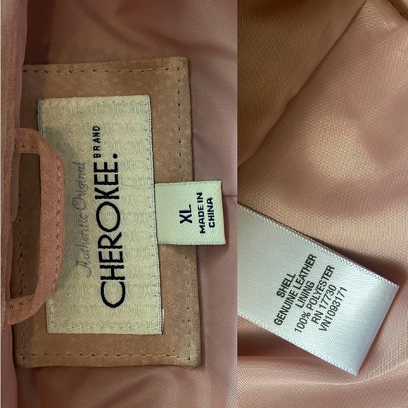 Vintage Light Pink 100% Genuine Leather Suede Jacket Festival Coachella Western - Picture 6 of 10
